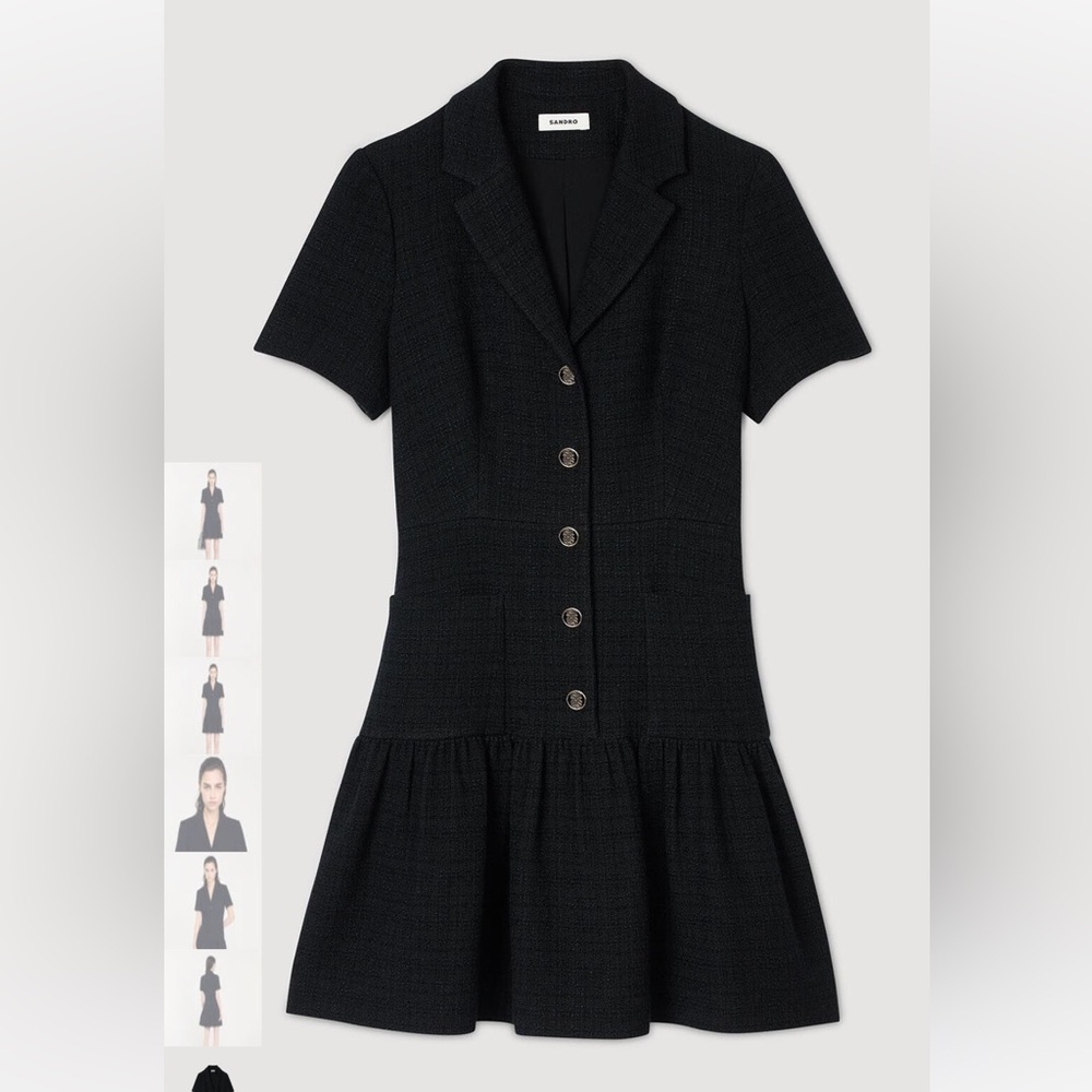 Sandro short tweed dress. Worn once! Amazing condition. Gorgeous!!!!!